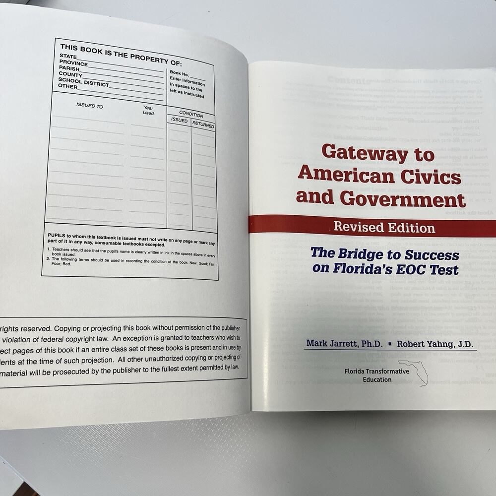 Gateway to American Civics and Government Revised Edition Florida EOC Test Prep - Picture 6 of 9